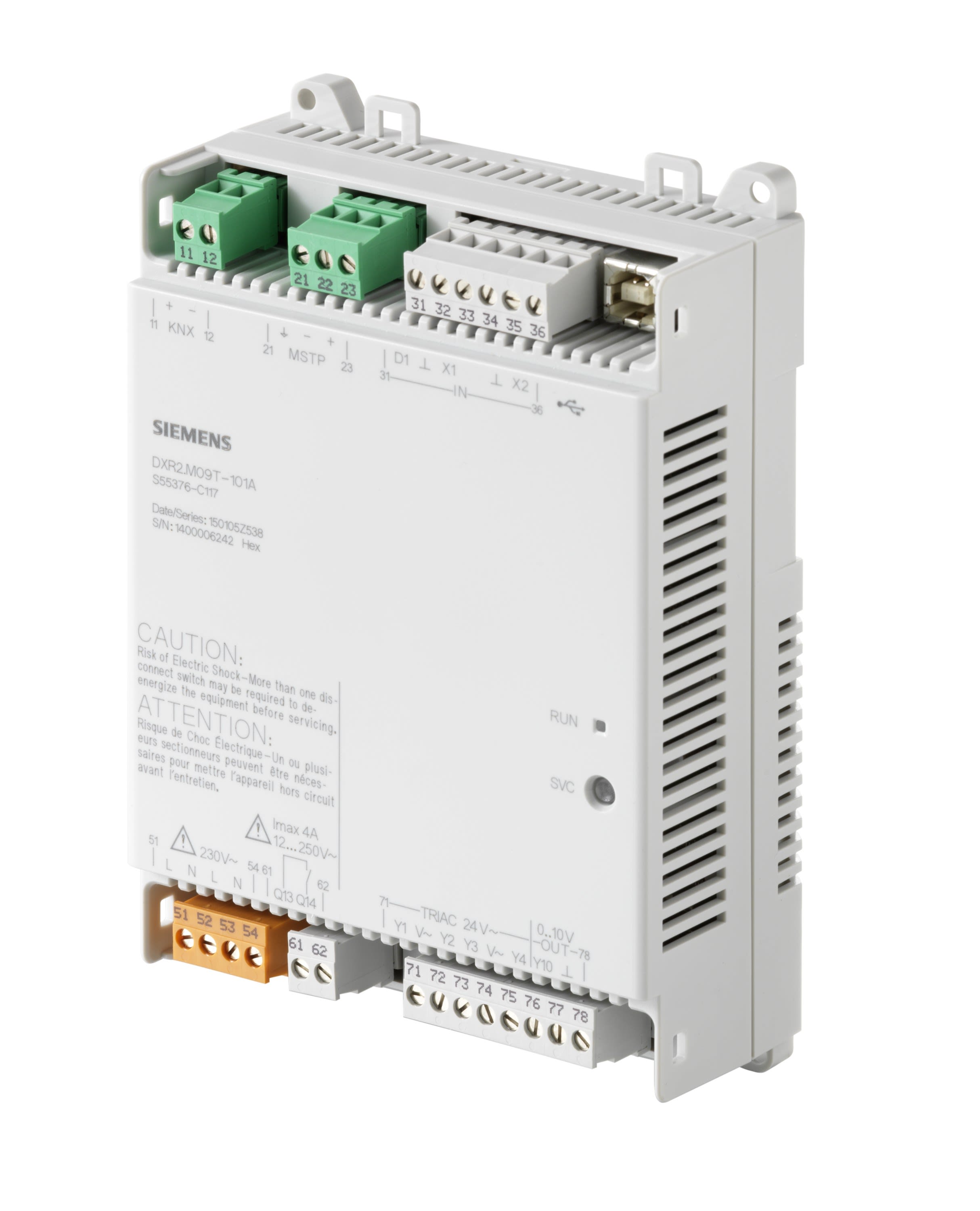 Siemens IBT - Régulateur CVC, 230VAC, BACnet MSTP