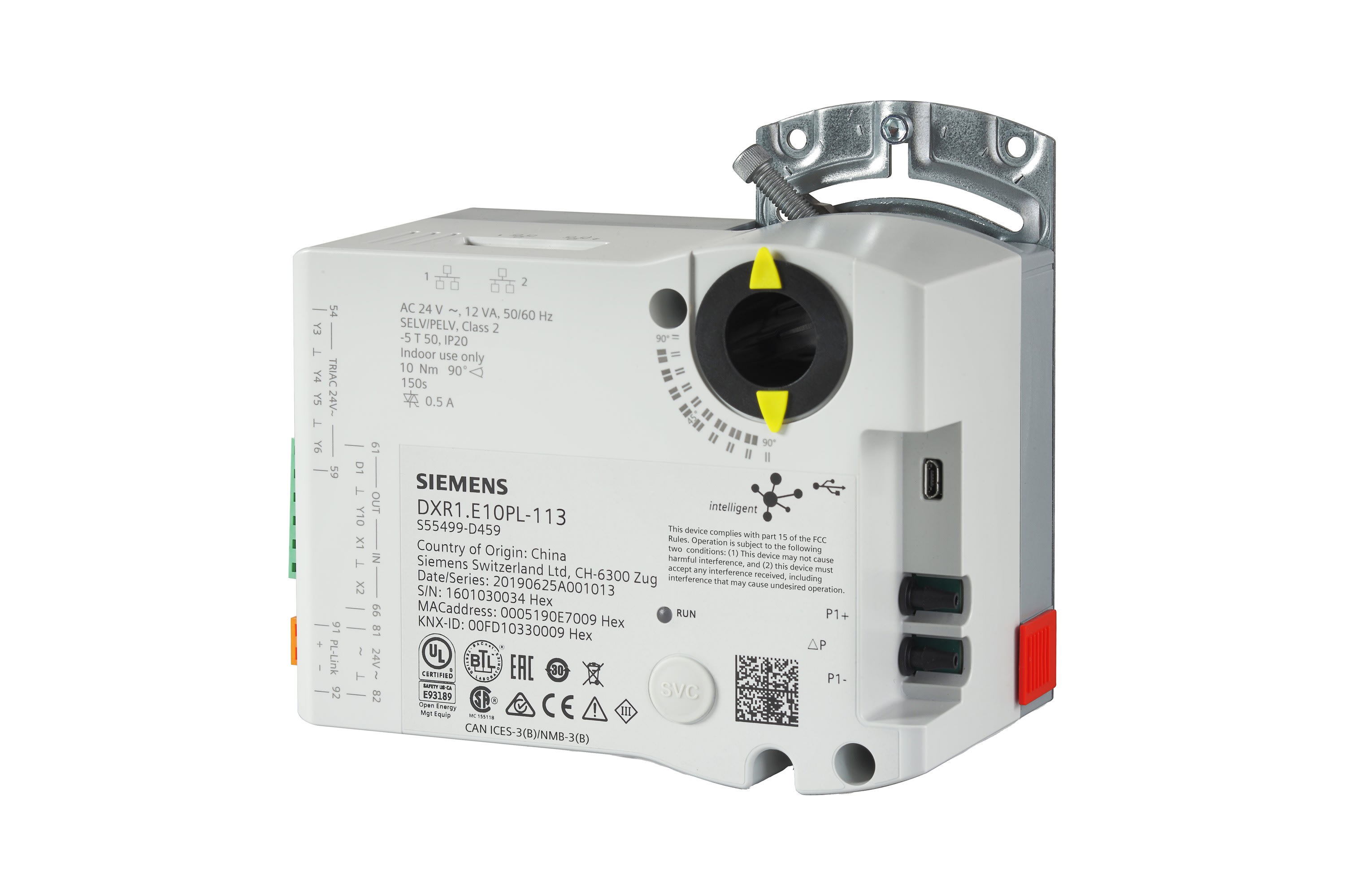 Siemens IBT - Actionneur FPB, 24V AC, BACnet IP