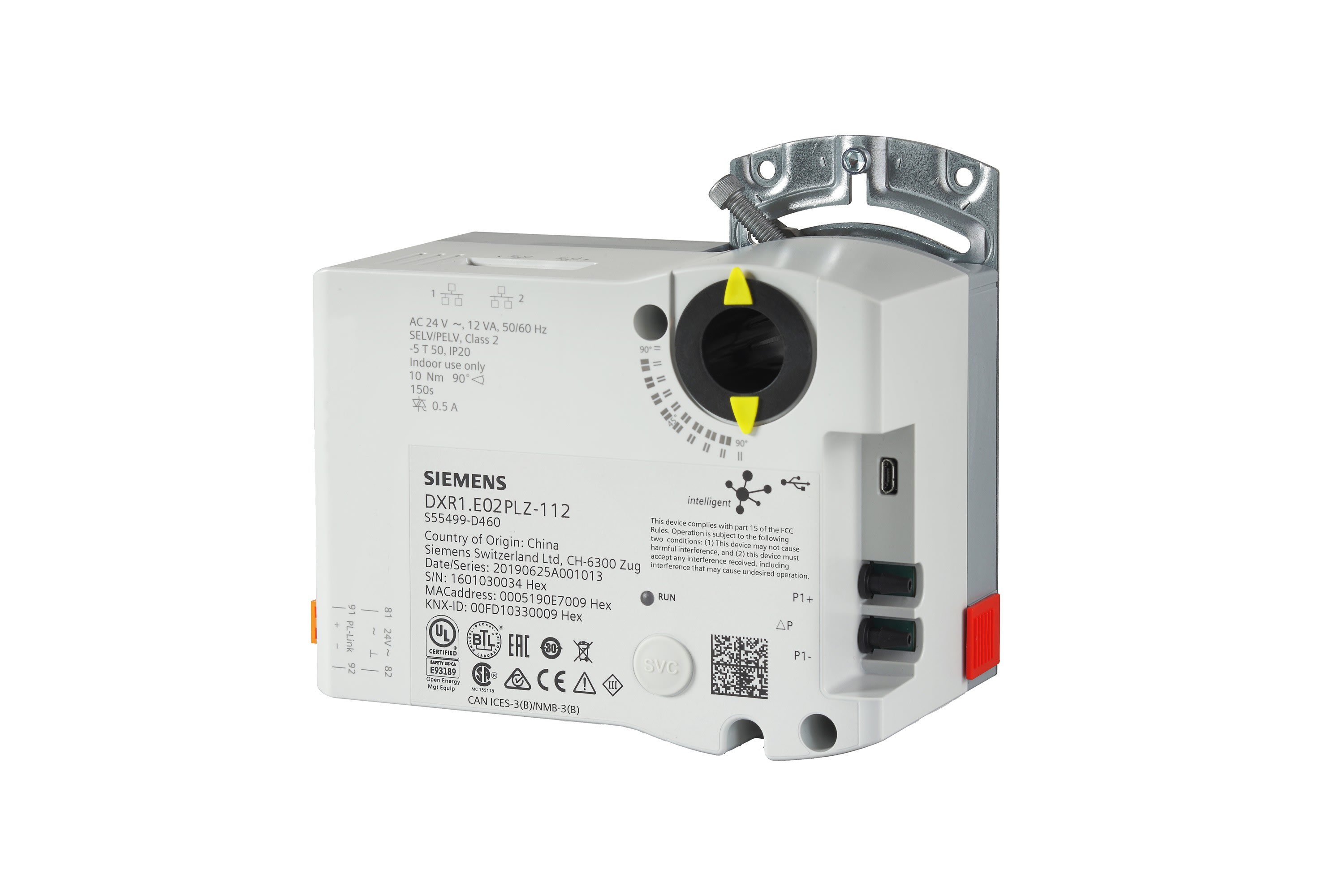 Siemens IBT - Actionneur VAV, 24V AC, BACnet IP