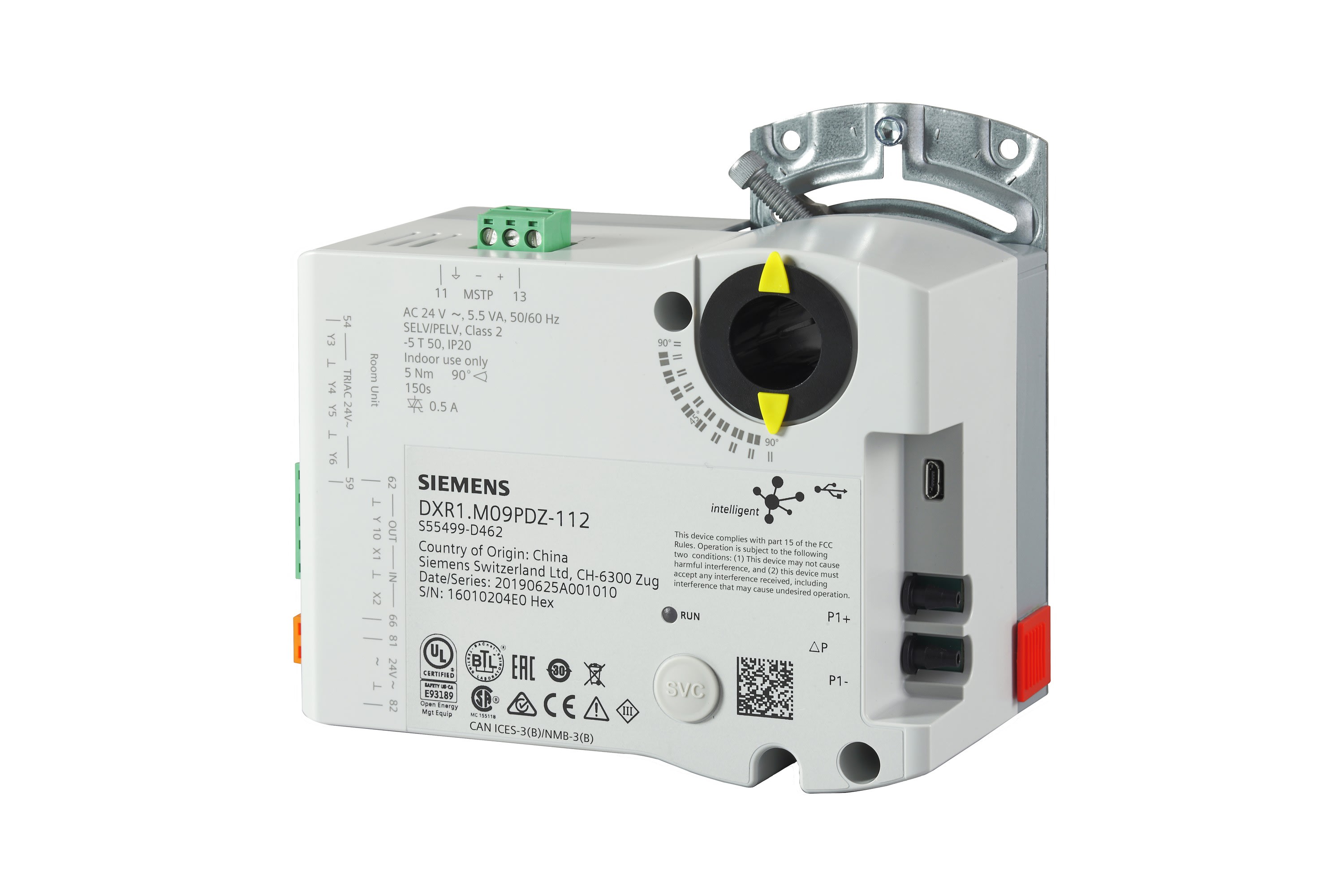 Siemens IBT - Actionneur 5Nm VAV, 24V AC, BACnet MS TP