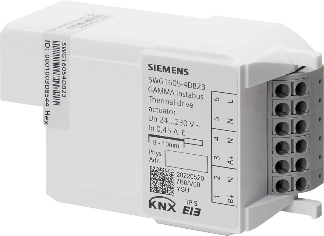 Siemens IBT - Thermal drive actuator, 2 x AC 24...230 V, with 2 integrated room temperature co