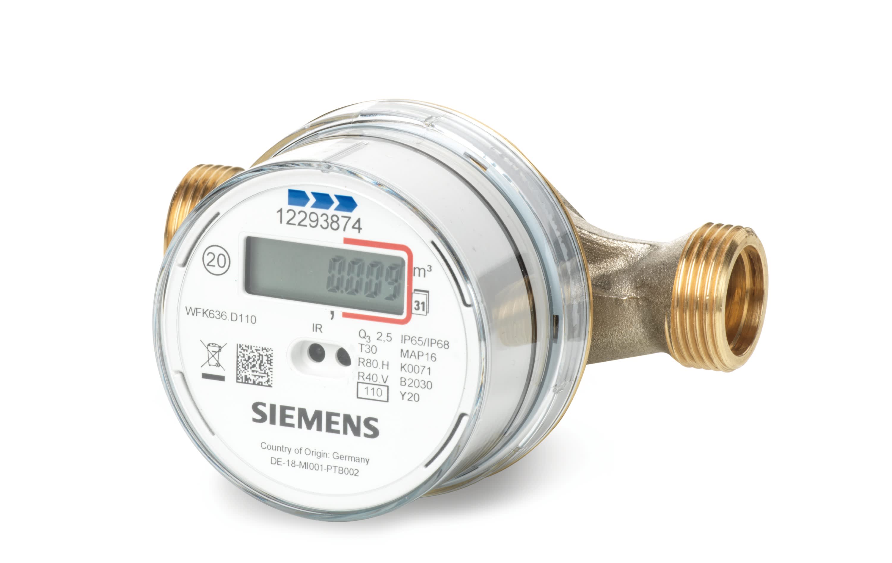 Siemens IBT - Compteur d'eau froide 4.0m3 h 130mm