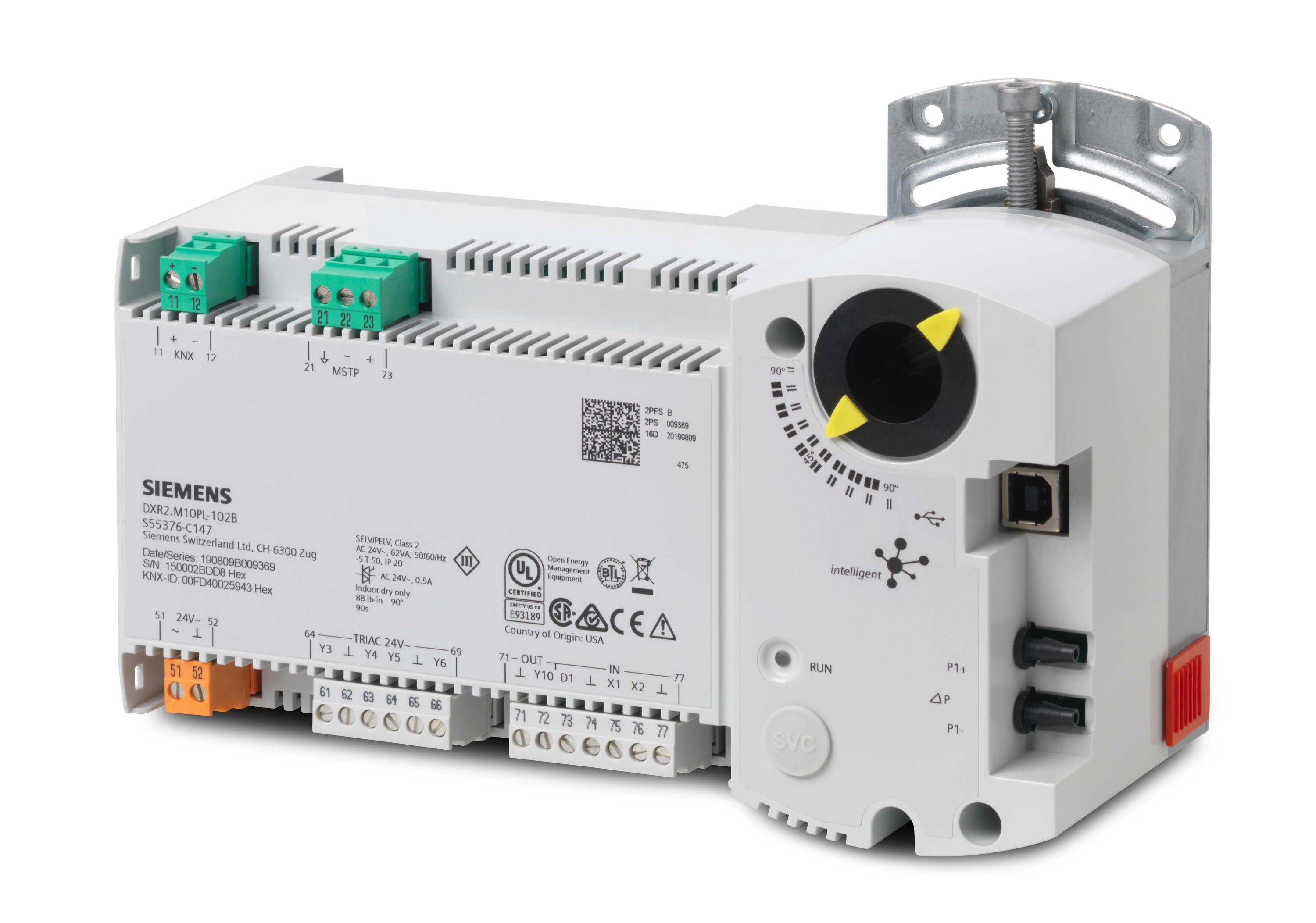 Siemens IBT - Actionneur multimétiers VAV, 24VAC, BACnet MSTP