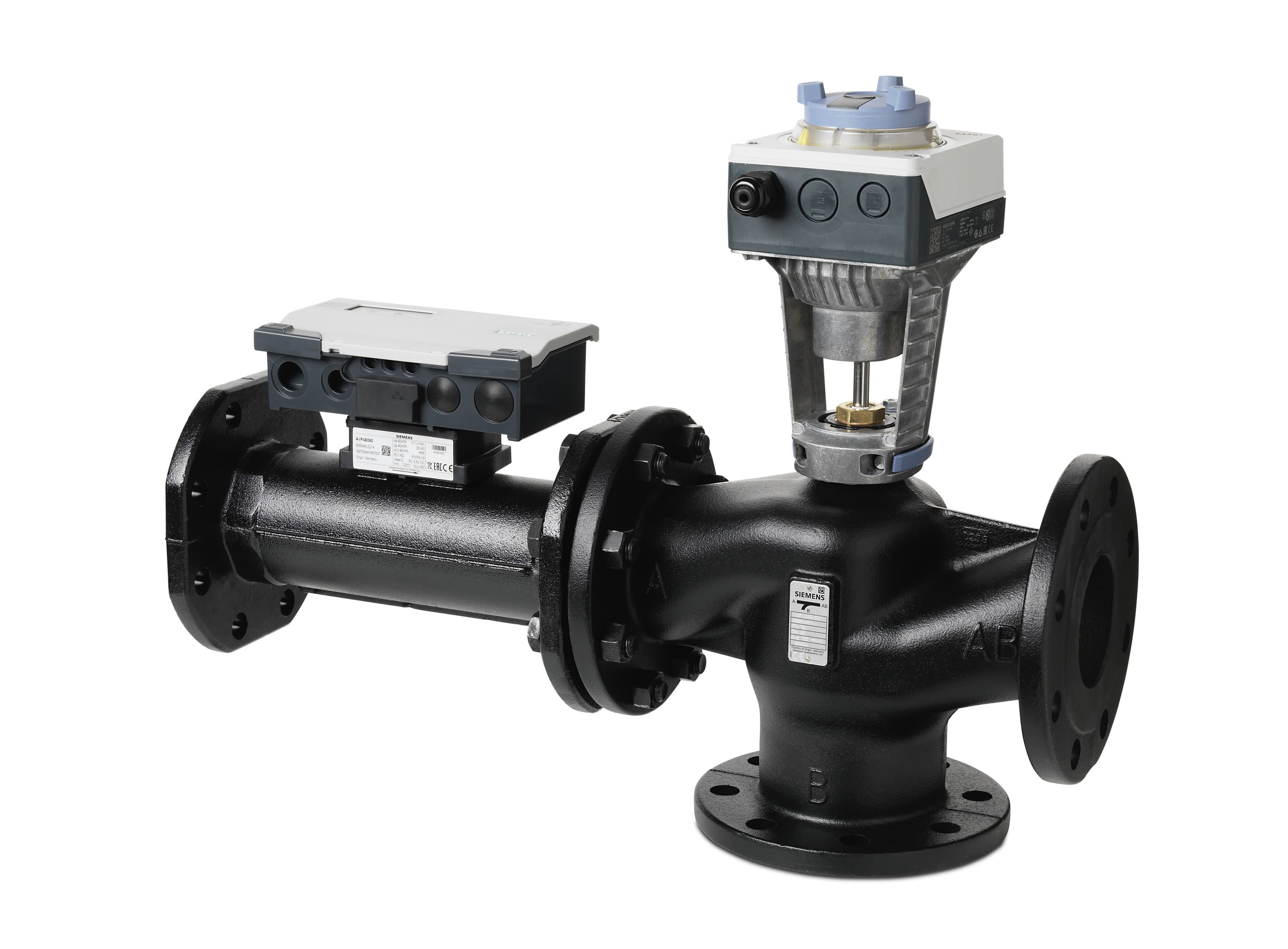 Siemens IBT - Intelligent Valve DN65 3-Port configuration as a sensor controlled pressure i...