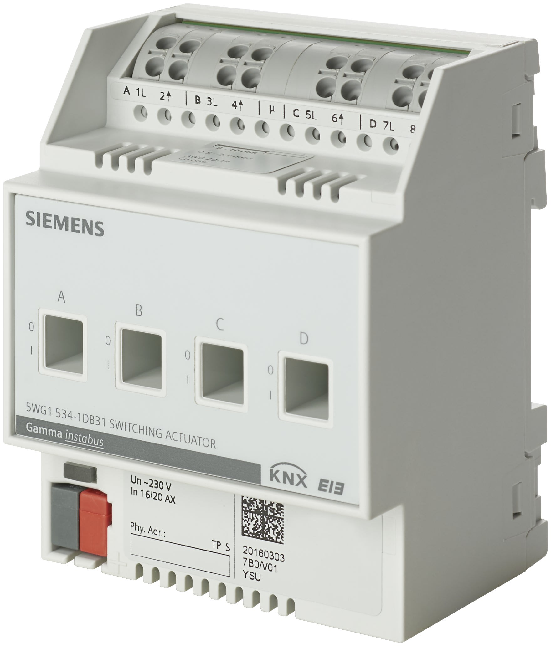 Siemens IBT - Actionneur de commutation 4 x 10ax charge c