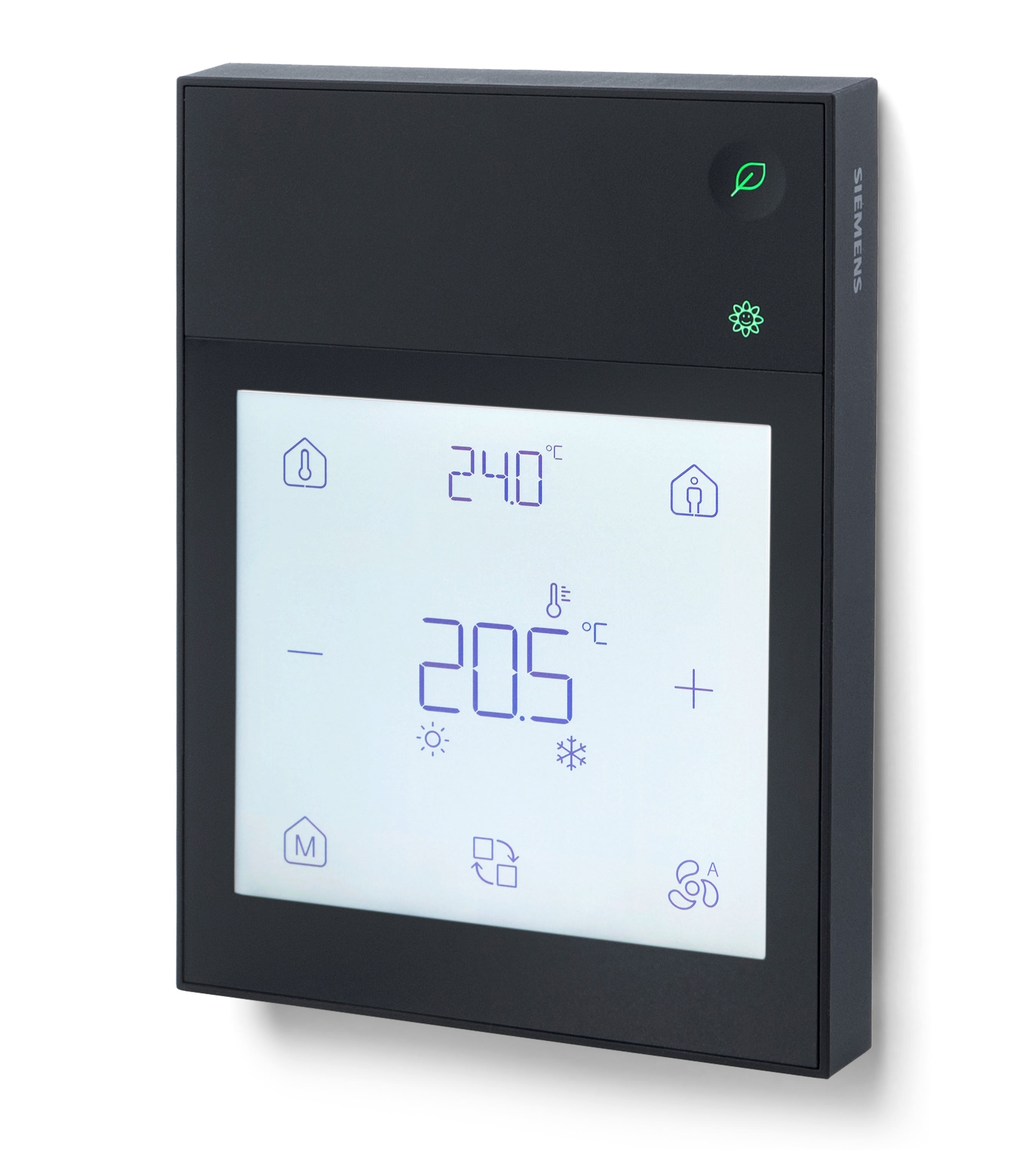Siemens IBT - Appareil d'ambiance KNX CO2+T+H LCD noir