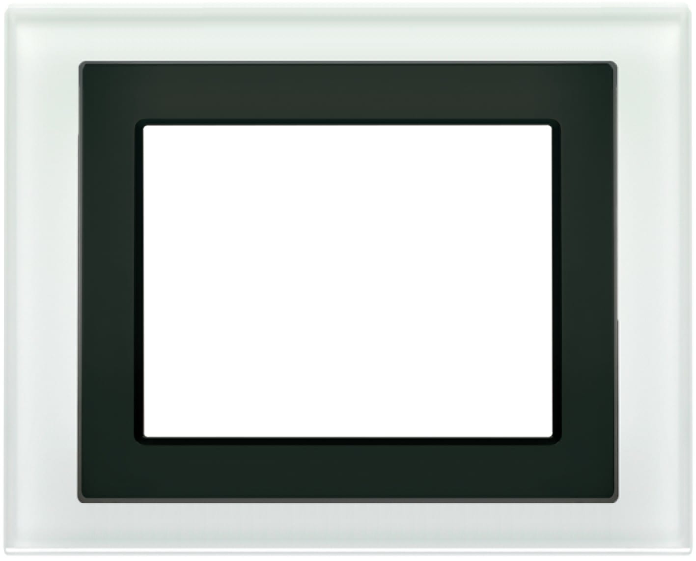 Siemens IBT - Cadre design pour ecran tactile verre blanc