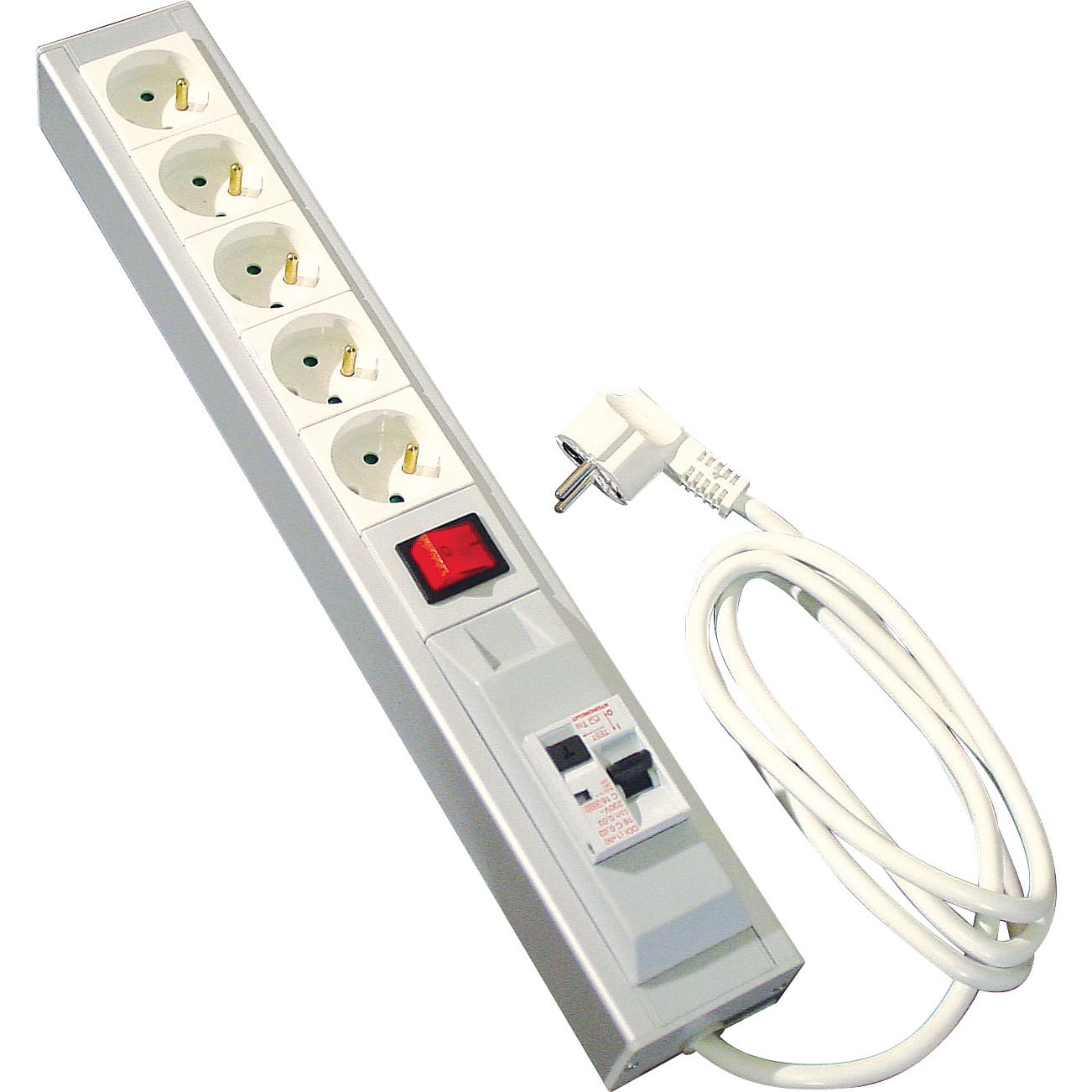 L'Ebenoid - Rack 1,5U 5x16A + inter + disjoncteur différ. 1,5m