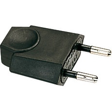 L'Ebenoid - Fiche mâle 6A 2P noir EAN