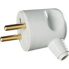 L'Ebenoid - Fiche mâle 16A 2P+T sortie latérale gris