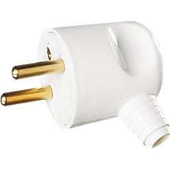 L'Ebenoid - Fiche mâle 16A 2P+T sortie latérale blanc EAN