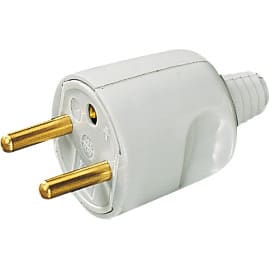 L'Ebenoid - Fiche mâle 16A 2P+T portefeuille gris