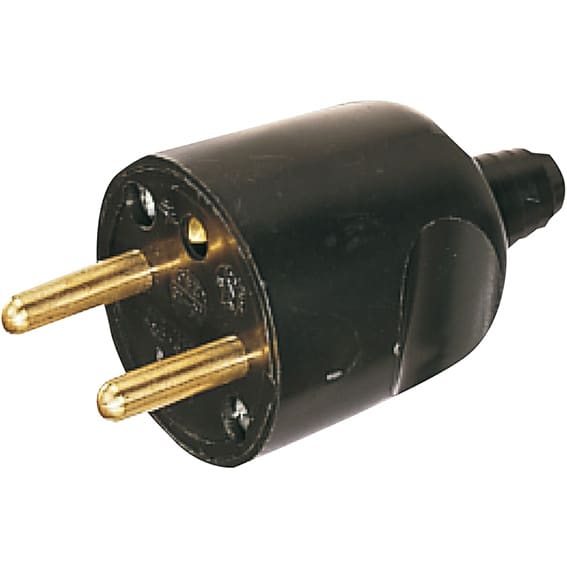 L'Ebenoid - Fiche mâle 16A 2P+T noir