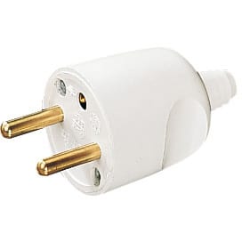 L'Ebenoid - Fiche mâle 16A 2P+T blanc