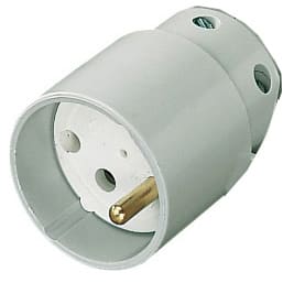 L'Ebenoid - Fiche femelle 16A 2P+T gris EAN