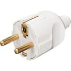 L'Ebenoid - Fiche mâle 16A 2P+T double terre blanc