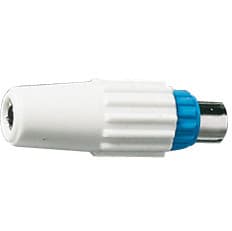 L'Ebenoid - Fiche mâle TV coaxiale CEE bleu