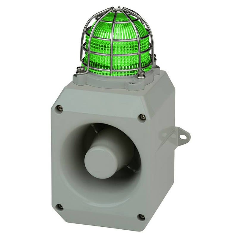Aet - Combiné Aluminium vocal flash 110dB 5J 12Vcc Vert IP66