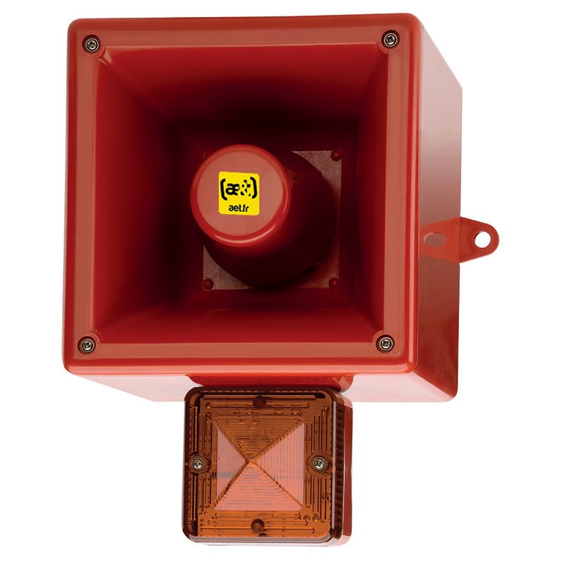 Aet - Diffuseur vocal flash 126dB 5J 230Vca Orange IP66