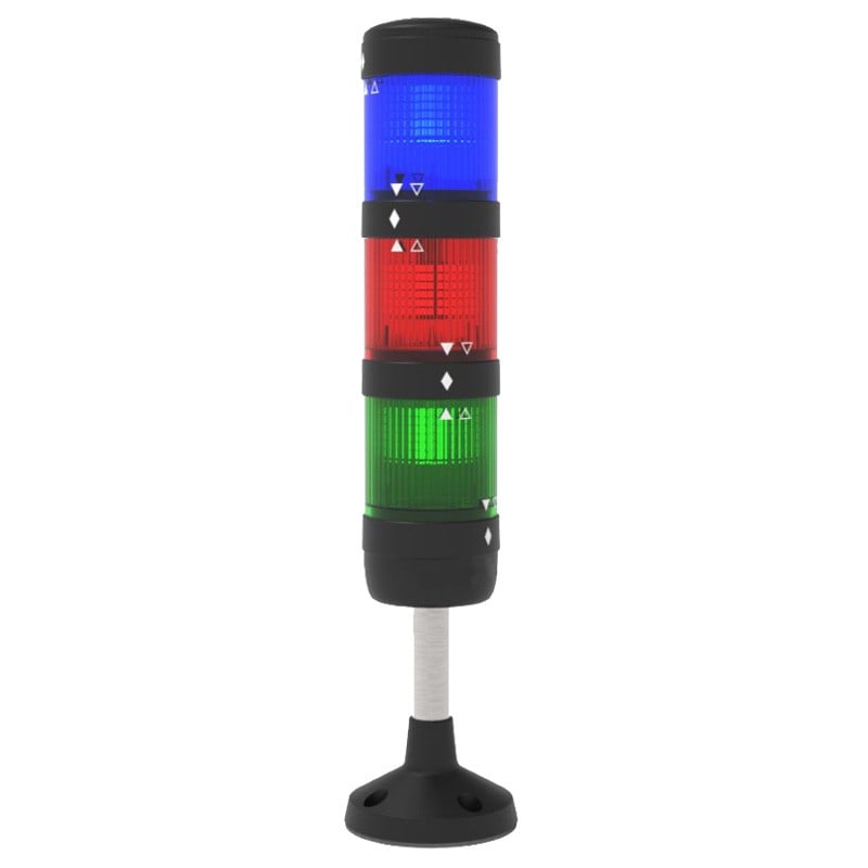 Aet - Colonne lumineuse pré-configurée BR50- 24 Vcc/Vca - Vert Rouge Bleu