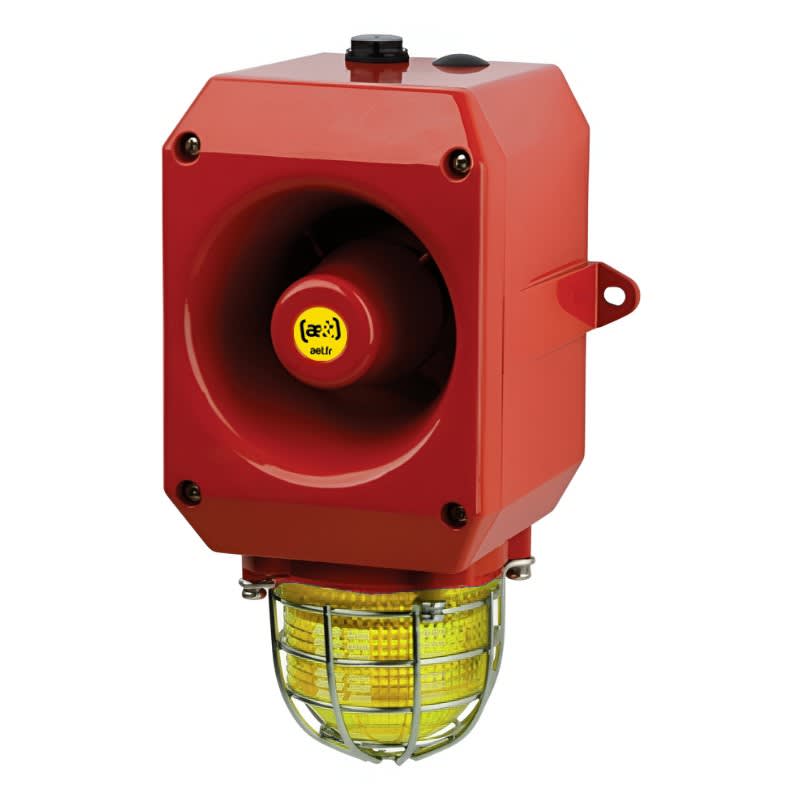 Aet - Combiné fonte alu 112dB feu flash 24Vcc Jaune flash 5J IP66