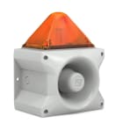 Aet - Combiné sirène 107 dB feu flash 5J 24Vcc opt Orange IP66 boite gris
