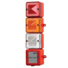 Aet - Boitier précâblé pour 3 feux Alimentation CC -Boitier rouge IP66