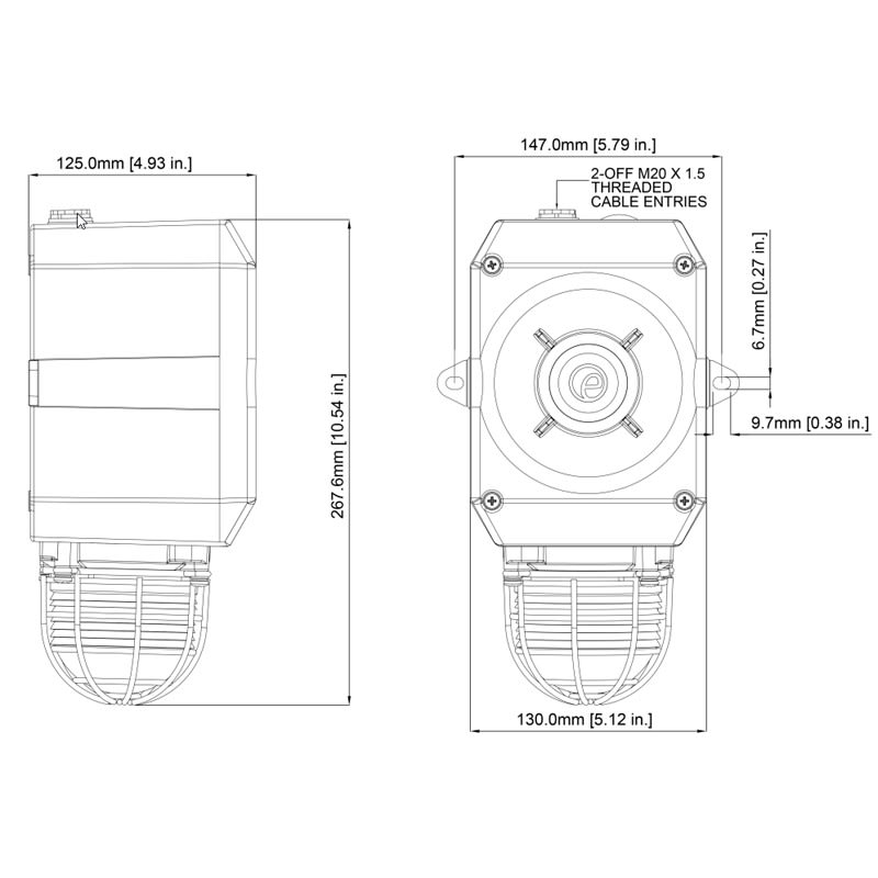 Avertisseur sonore et lumineux combiné LED 230 VCA