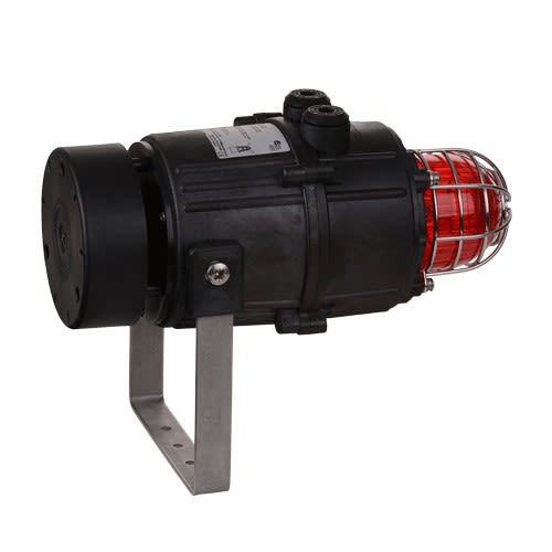 Aet - Combiné sonore et lumineux 5J 116dB RADIAL 24Vcc 284mA Rouge IP66