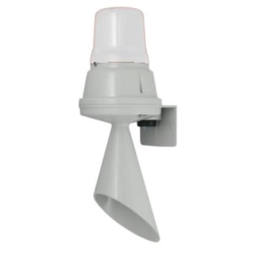 Aet - Trompe 100dB avec feu 5W 24Vcc optique Transparent