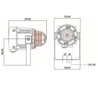 Aet - Flash 5J avec grille de protection 48Vcc optique Rouge IP66/67
