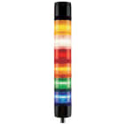 Aet - Colonne ø70mm feu fixe buzzer 85dB Ampoule BA15D Transparent IP64