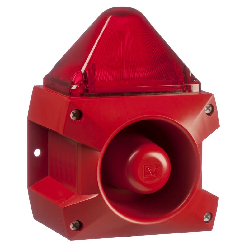 Aet - Combiné sirène 107 dB feu flash 10J 24Vcc optique Jaune IP66