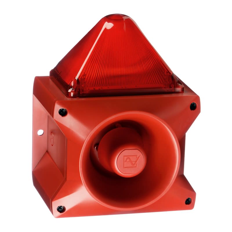 Aet - Combiné sirène 122 dB feu flash 15J 115Vca optique Jaune IP66