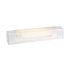 Aric - B.85L 21-Réglette S19 IP24 Vol.2 a/inter+rasoir, Lpe non incl., opale
