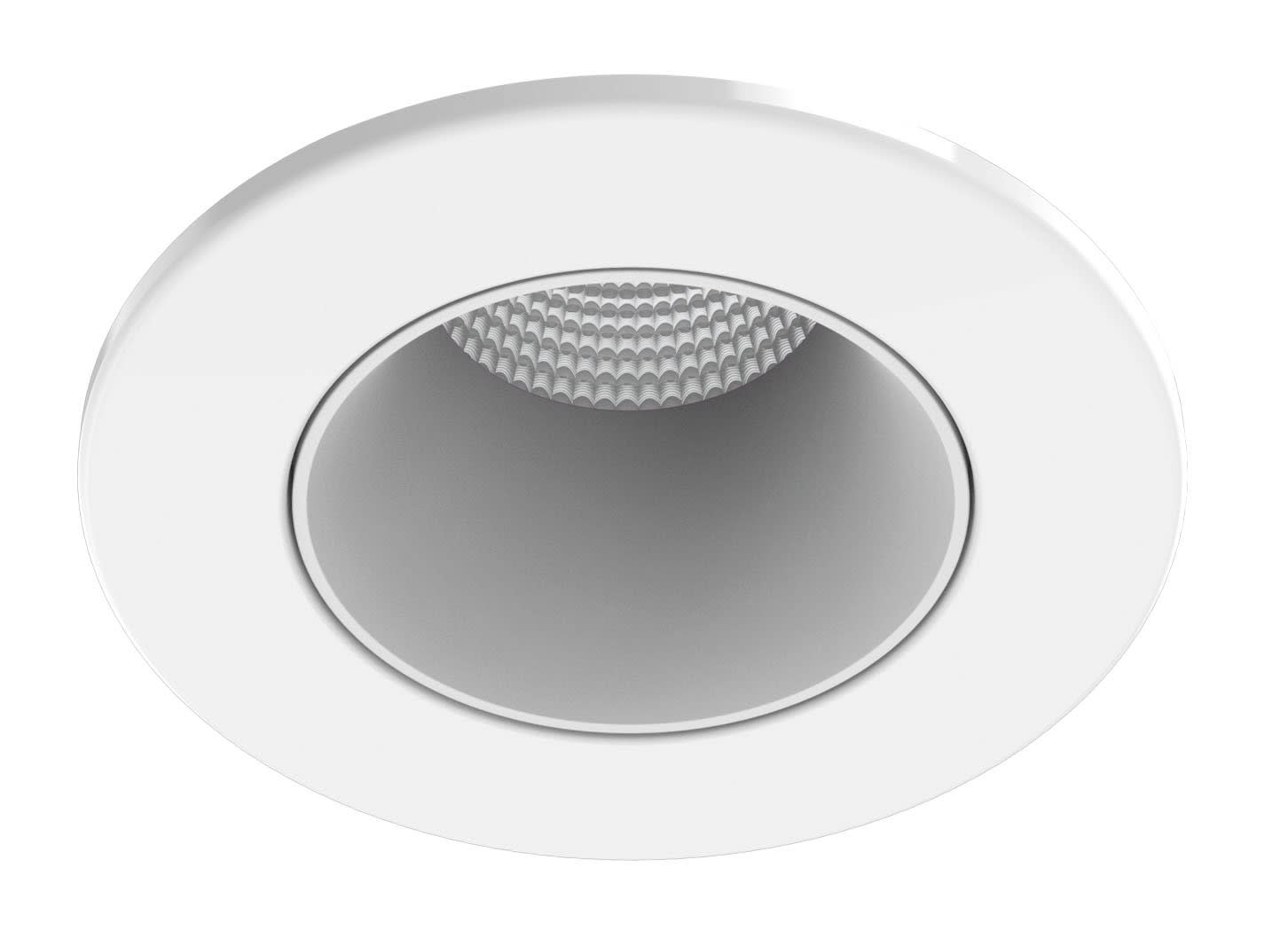 Aric - Collerette métal pour encastré EF8, ronde, couleur : blanc