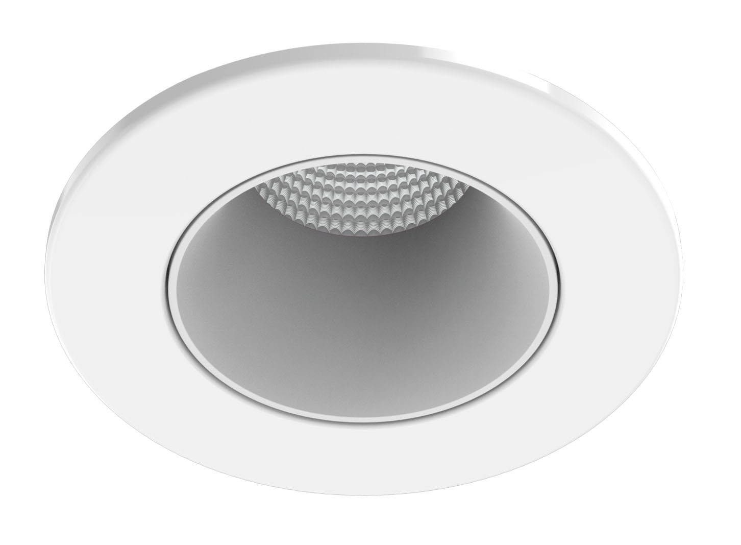 Aric - Collerette métal pour encastré EF8, ronde, couleur : blanc