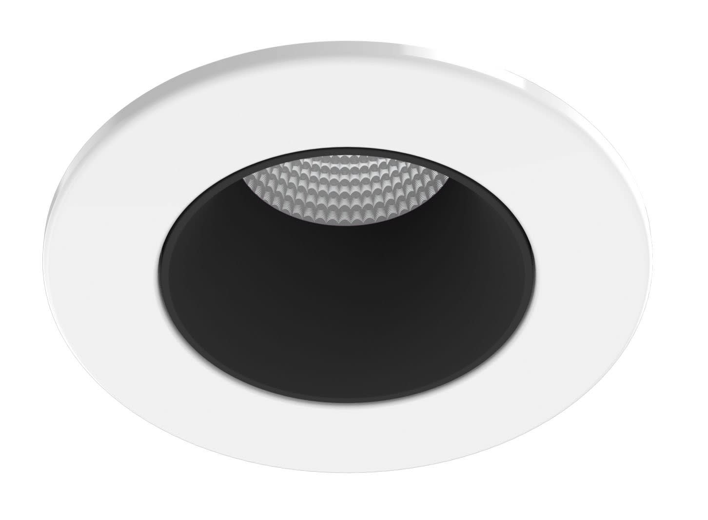 Aric - Collerette métal pour encastré EF8, ronde, couleur : blanc