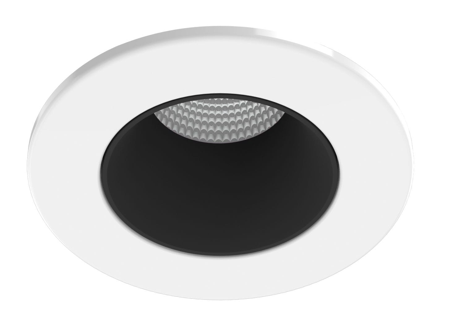 Aric - Collerette métal pour encastré EF8, ronde, couleur : blanc