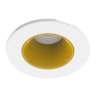 Aric - Collerette métal pour encastré EF8, ronde, couleur : blanc/doré