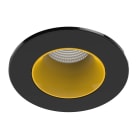 Aric - Collerette métal pour encastré EF8, ronde, couleur : noir/doré