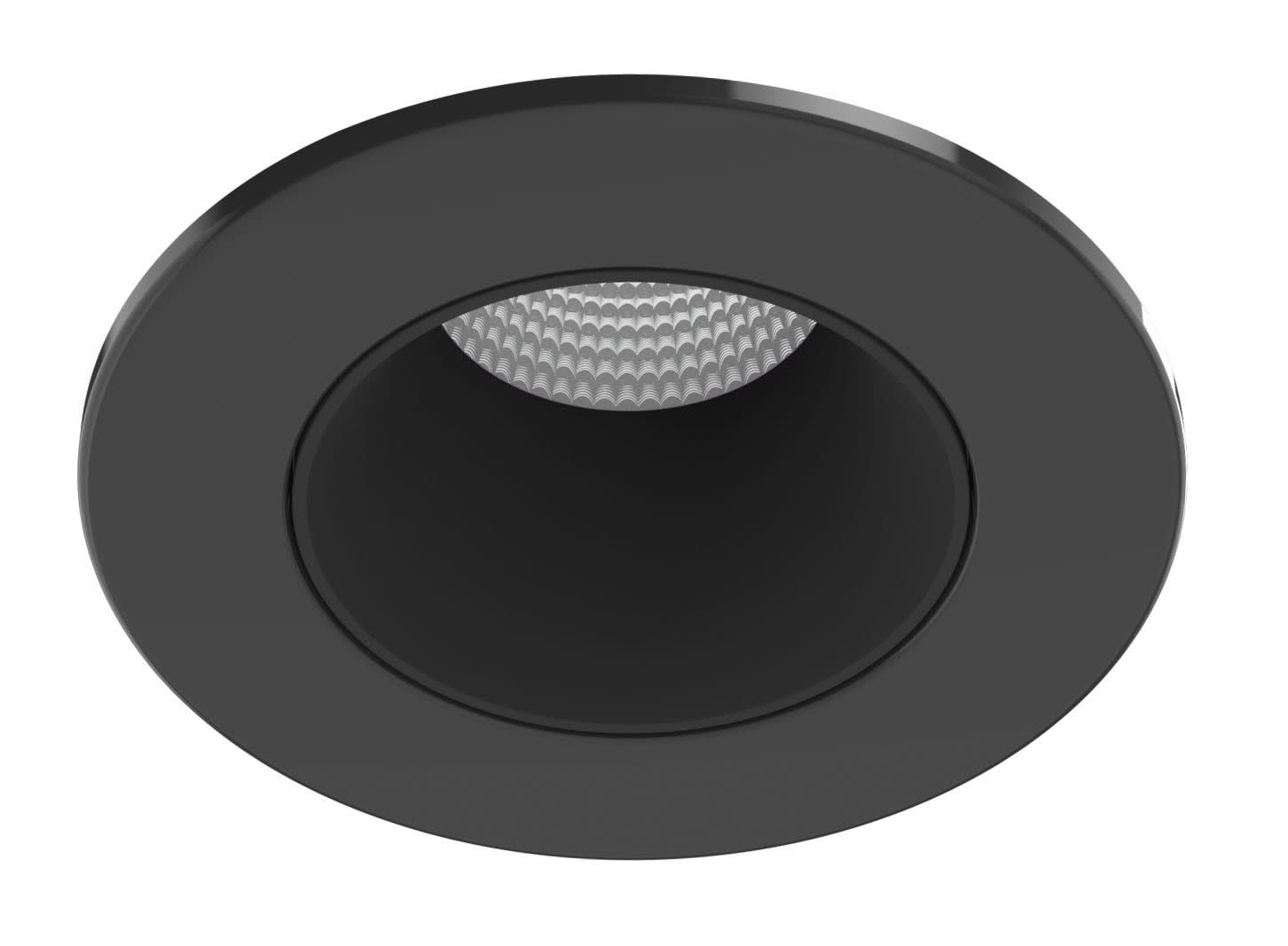 Aric - Collerette métal pour encastré EF8, ronde, couleur : noir