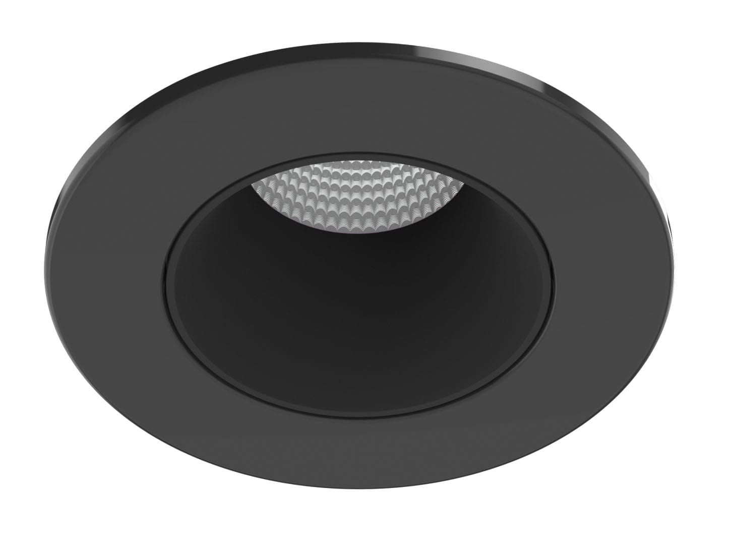 Aric - Collerette métal pour encastré EF8, ronde, couleur : noir