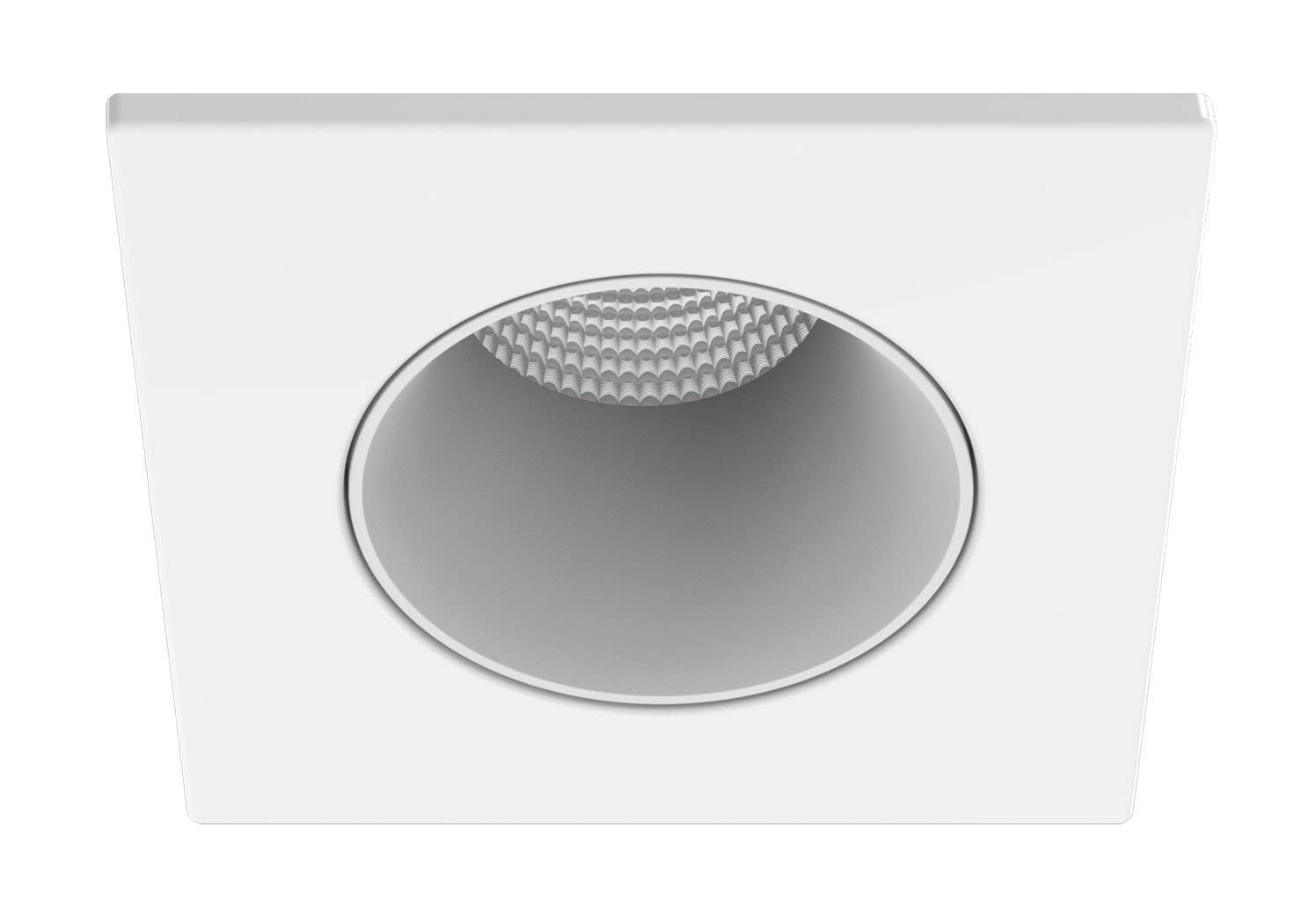 Aric - Collerette métal pour encastré EF8, carrée, couleur : blanc