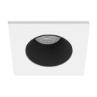 Aric - Collerette métal pour encastré EF8, carrée, couleur : blanc
