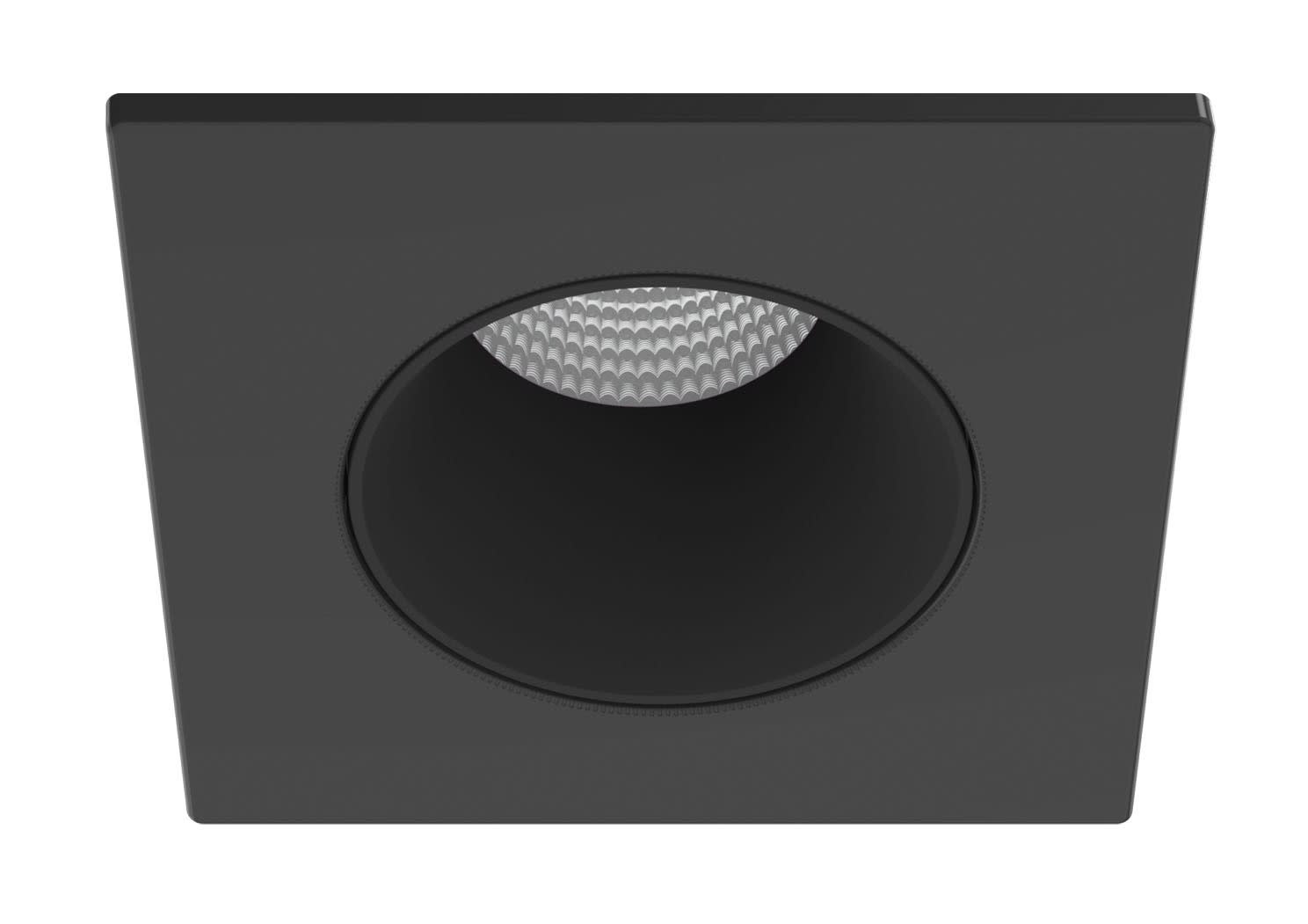 Aric - Collerette métal pour encastré EF8, carrée, couleur : noir