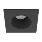 Aric - Collerette métal pour encastré EF8, carrée, couleur : noir