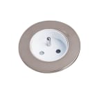 Aric - Prise de courant chromée à encastrer