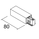 Aric - Alimentation gauche pour rail 3 allumages 023 DALI blanc
