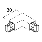 Aric - Coude 90° pour rail DALI 023 - Terre interne - blanc